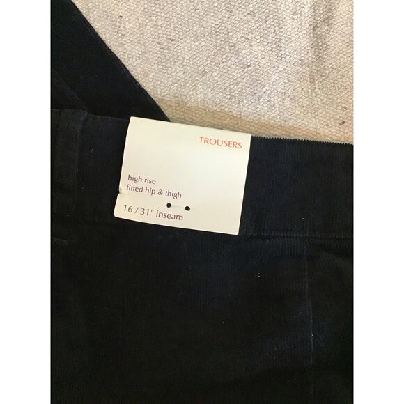 Knox Rose Women's High-Rise Wide Leg Corduroy Pants in Black Sz. 16 Normcore - Picture 4 of 8